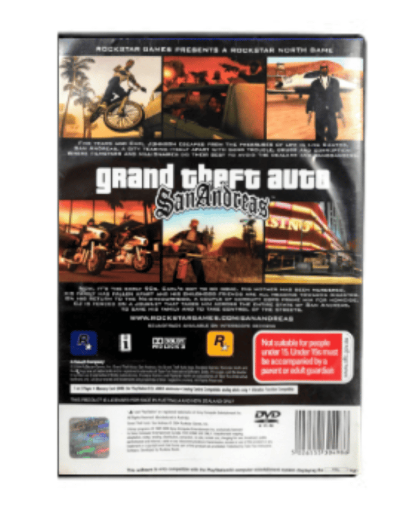 Grand Theft Auto San Andreas PS2 game