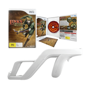 Zelda: Link's Crossbow Training (Wii) game + crossbow